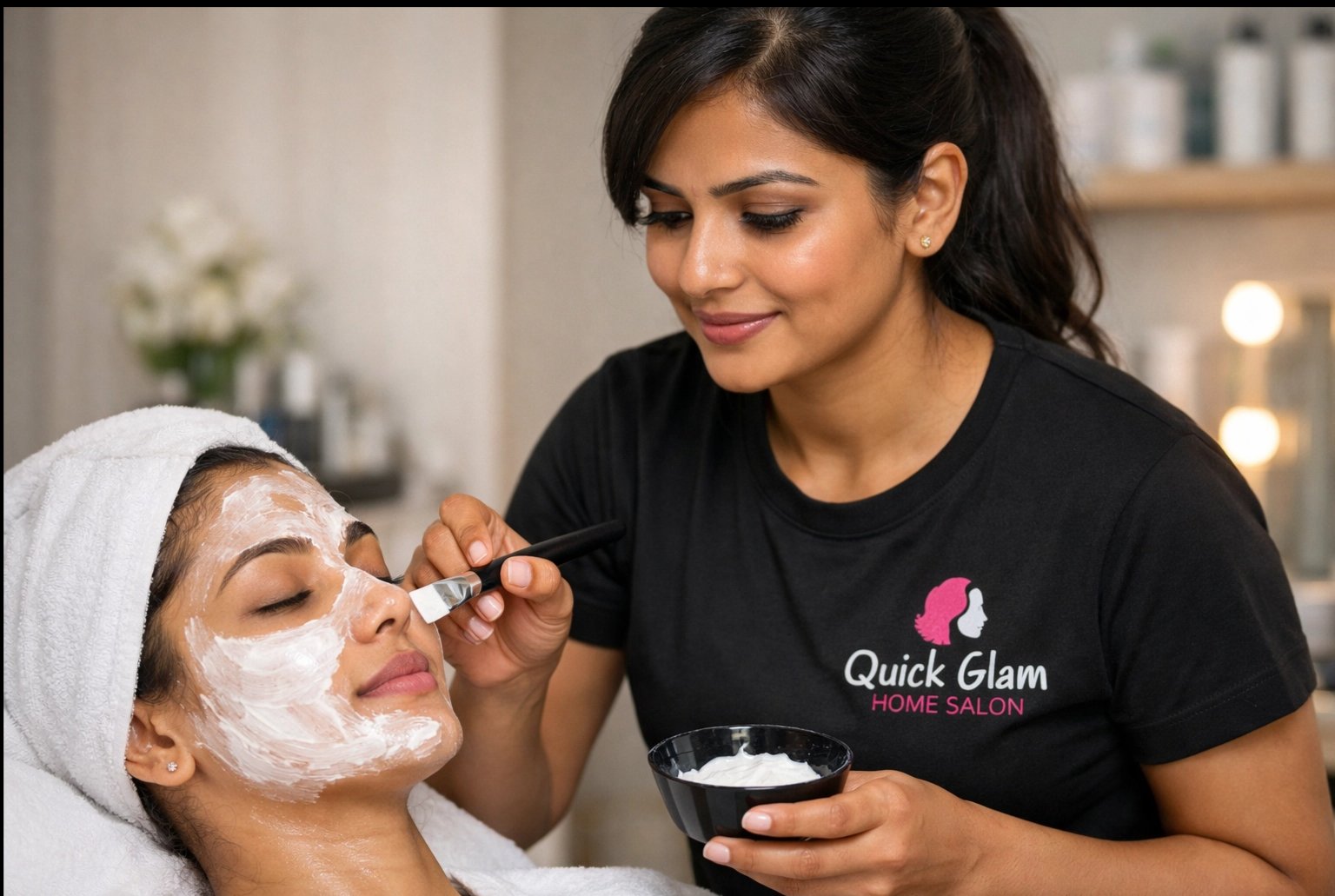 Bleach skin brightening at home by QuickGlam