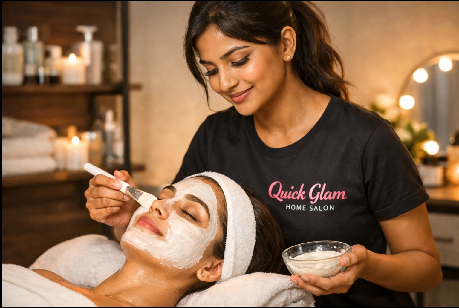 Glow facial skin care at home by QuickGlam