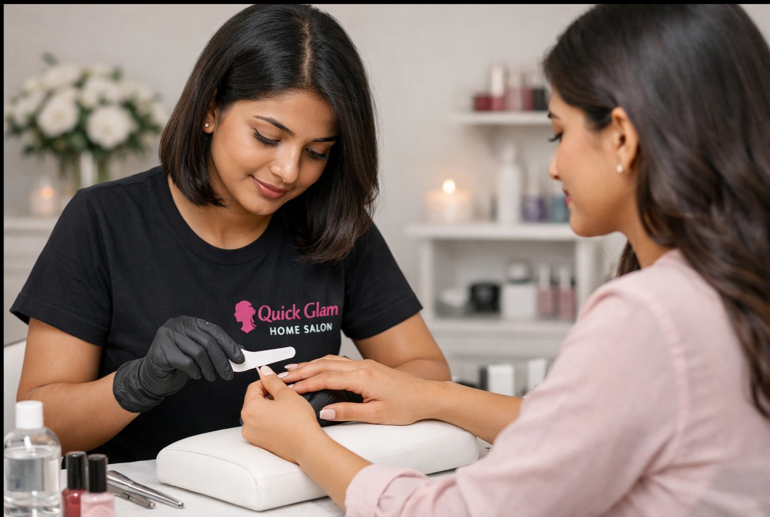 Manicure and pedicure home service in Amritsar by QuickGlam